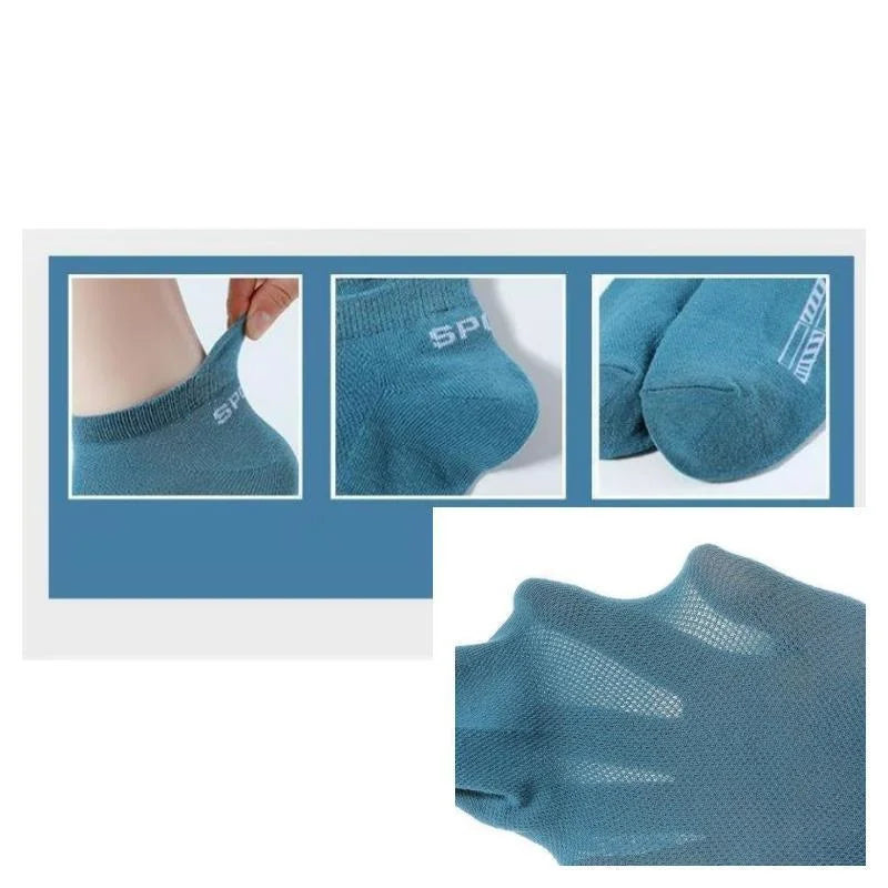 Men's Breathable Cotton Ankle Socks (5 Pairs)