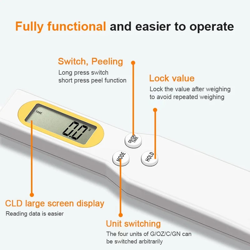 Digital Measuring Spoon Scale (0.1–500g)