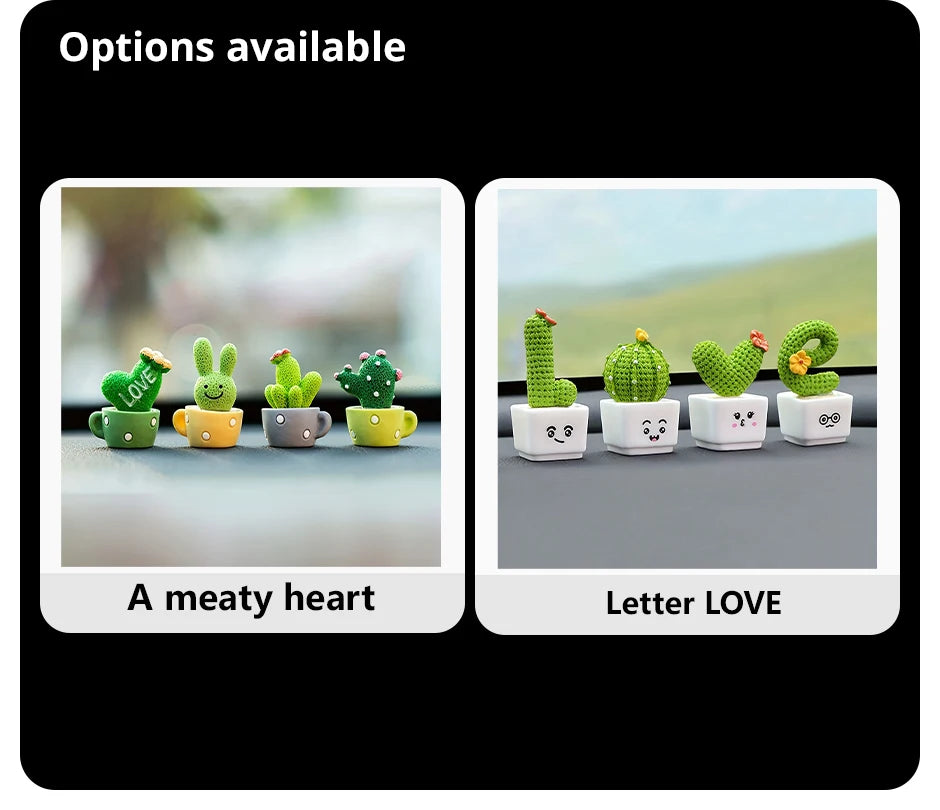 Mini Resin Succulent Plant Set (4 Pcs)