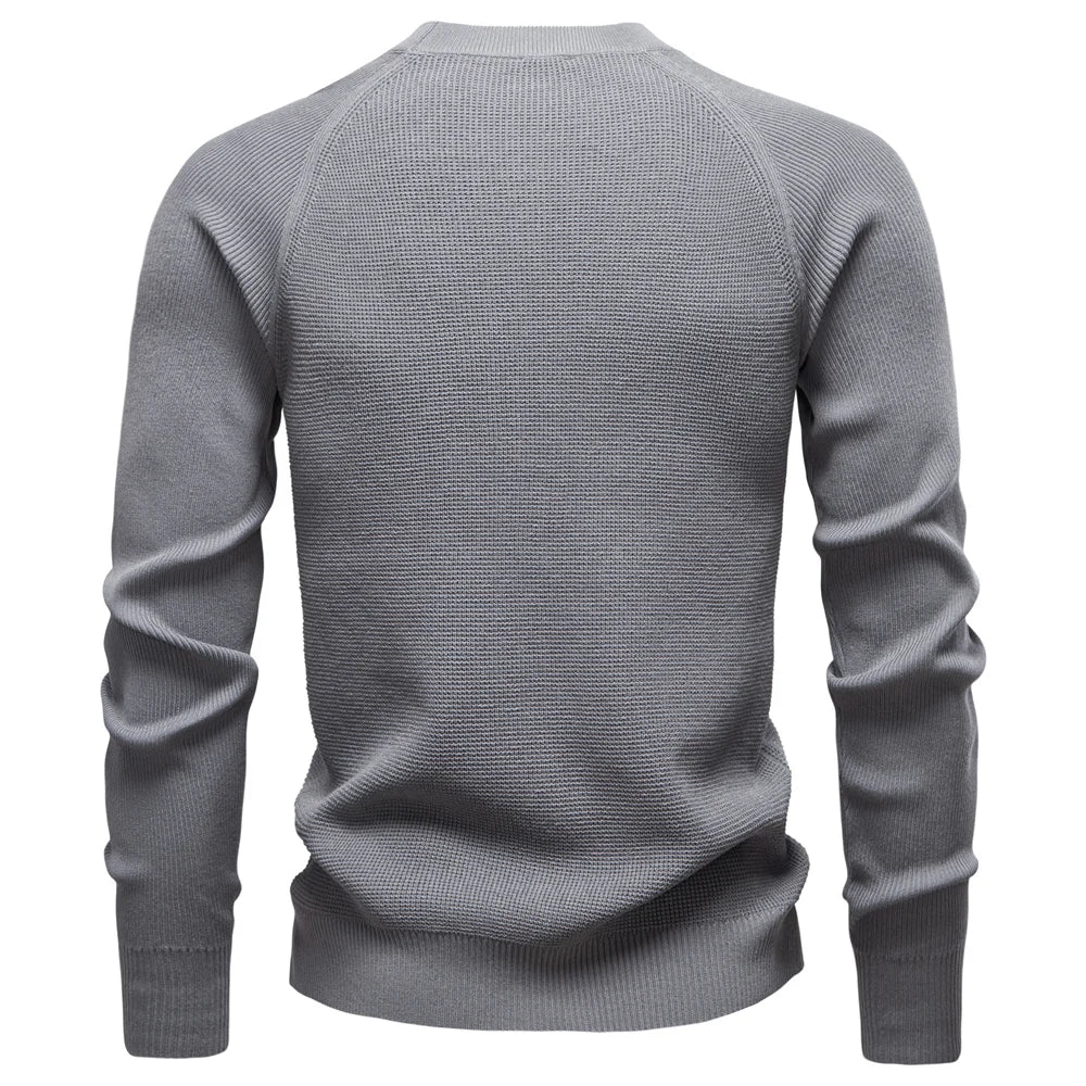 Men's Long Sleeve Henley Polo Shirt
