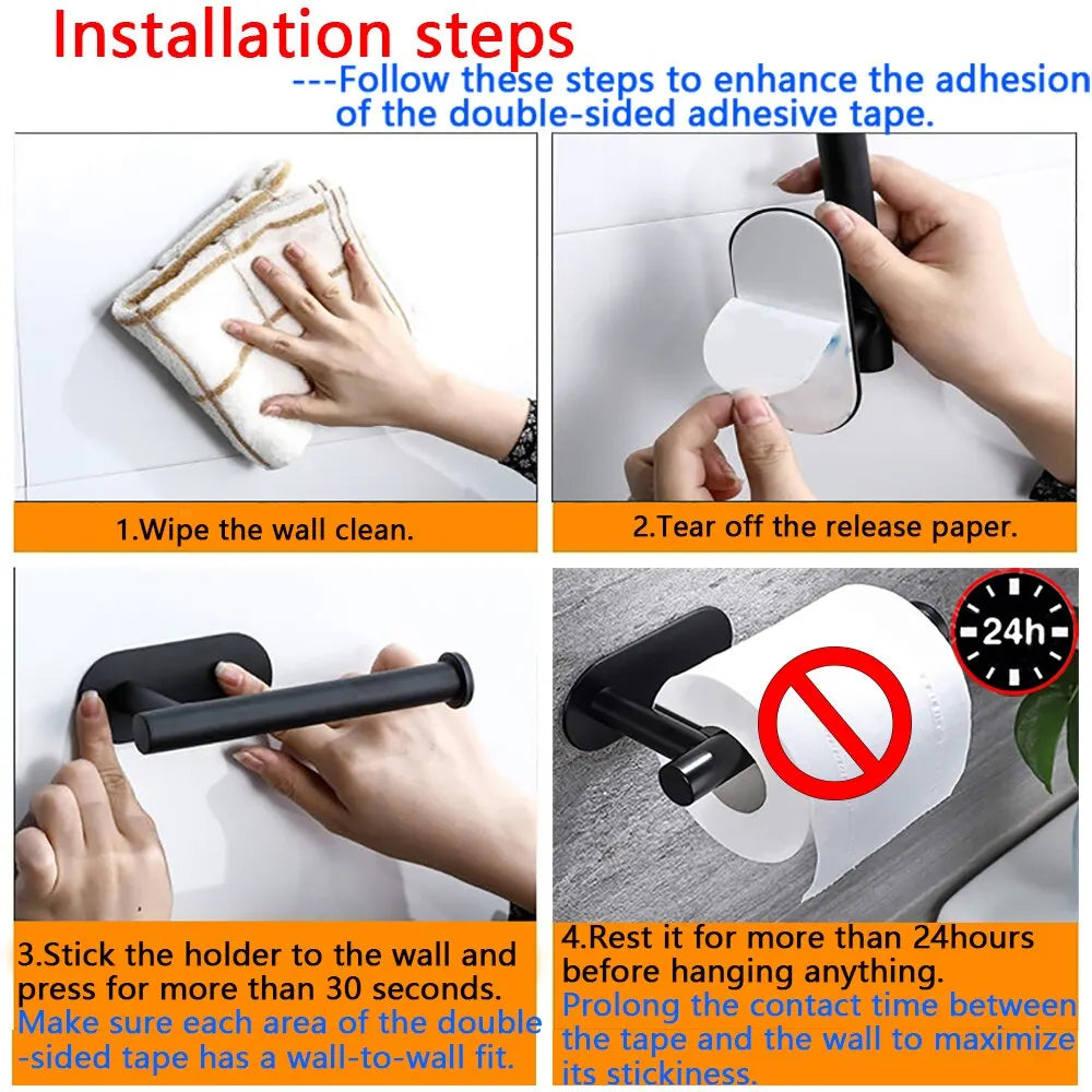 Adhesive Paper Towel & Toilet Roll Holder