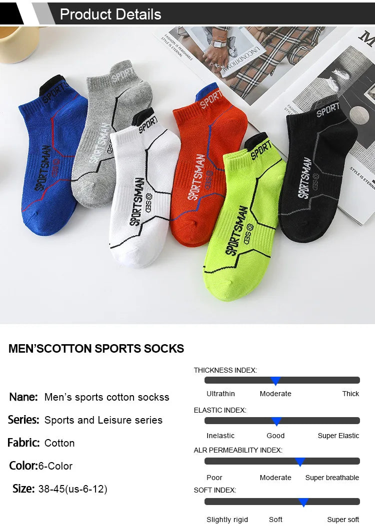 Men's Breathable Mesh Sports Socks (6 Pairs)
