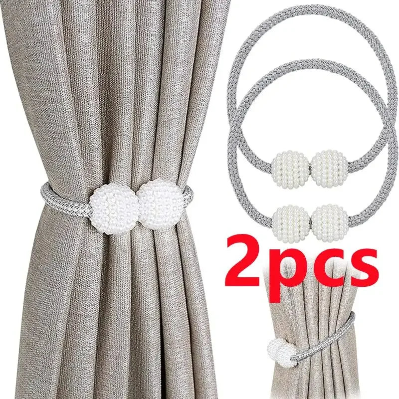 Magnetic Pearl Curtain Tieback Clips