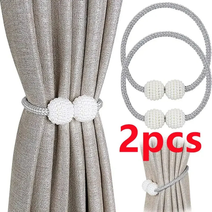 Magnetic Pearl Curtain Tieback Clips