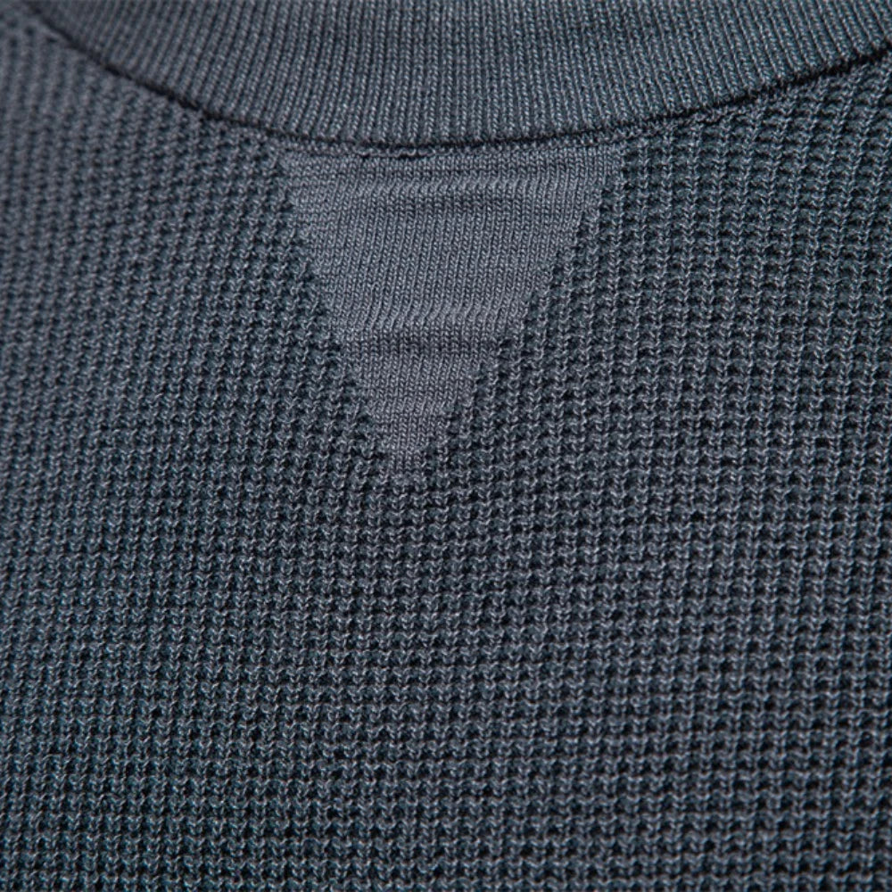 Men's Long Sleeve Henley Polo Shirt