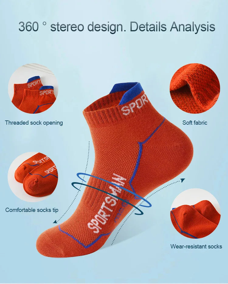 Men's Breathable Mesh Sports Socks (6 Pairs)