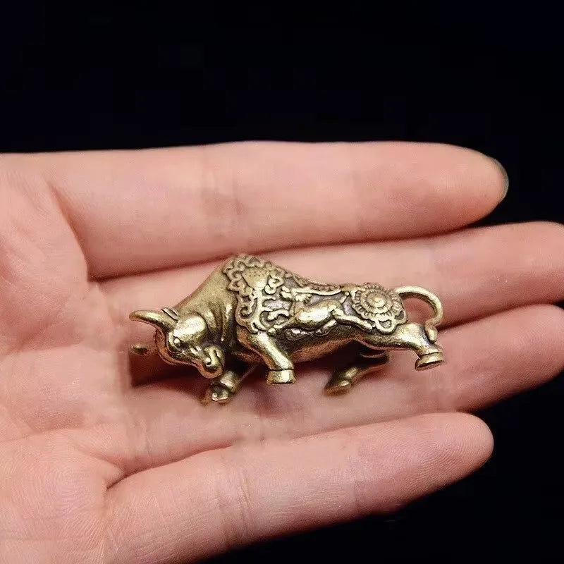 Lucky Brass Bull Desk Figurine