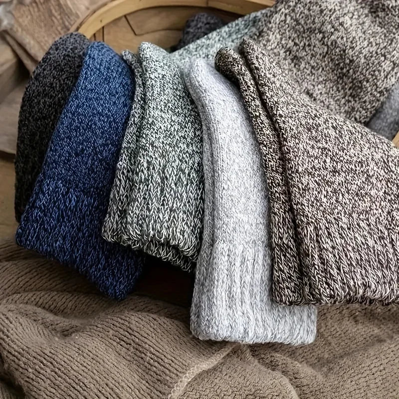 Men's Thick Warm Mid-Calf Socks (3/5 Pairs)