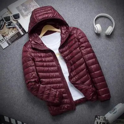 Men's Lightweight Hooded Down Jacket