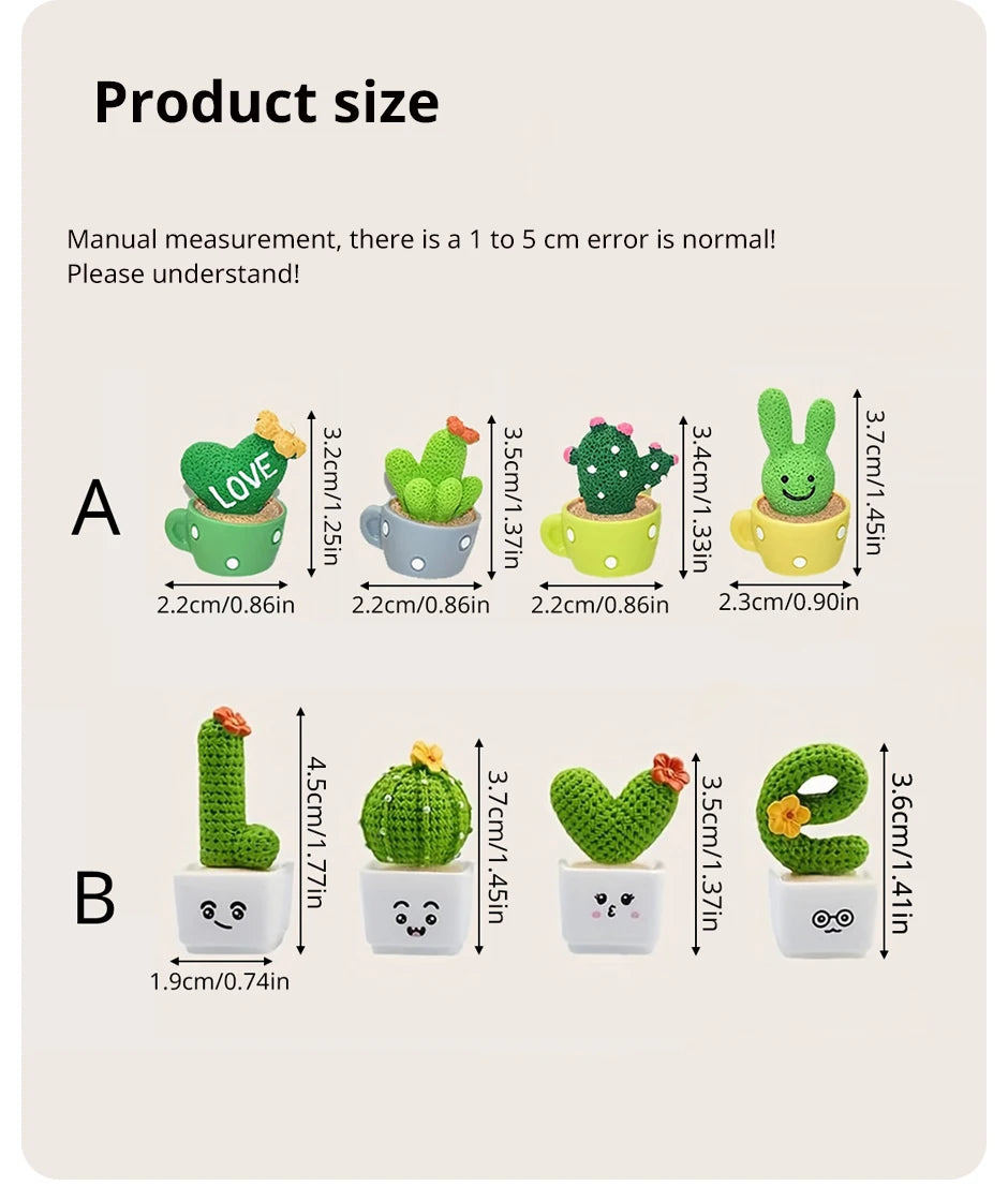Mini Resin Succulent Plant Set (4 Pcs)