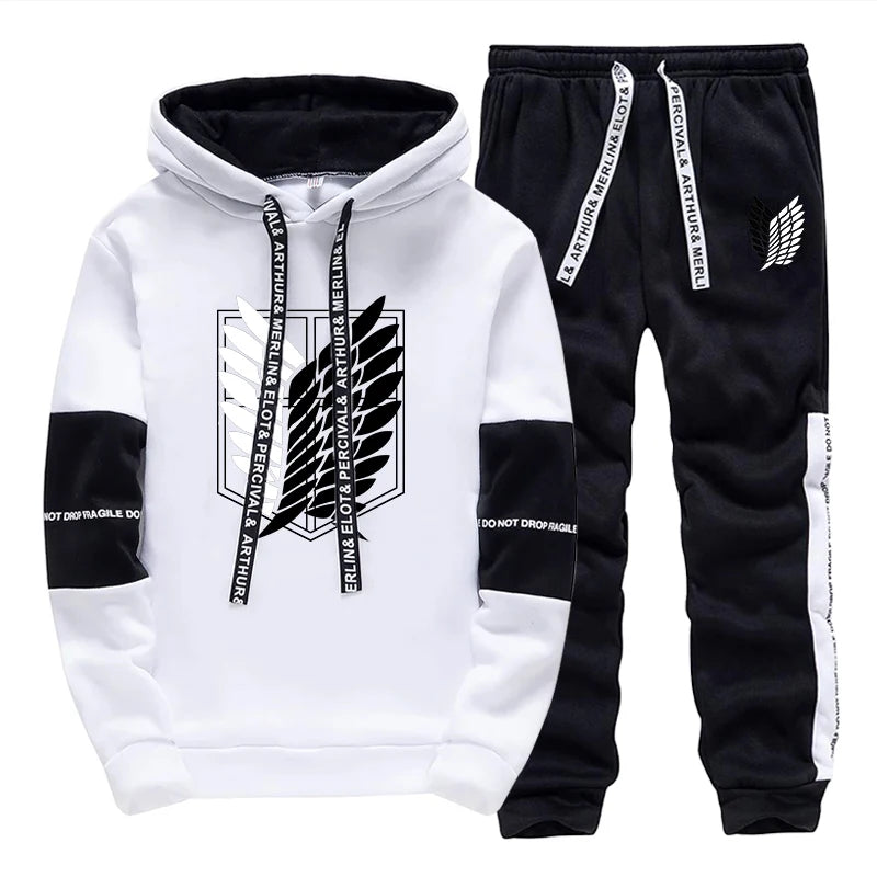 Men's Printed Hoodie & Jogger Tracksuit