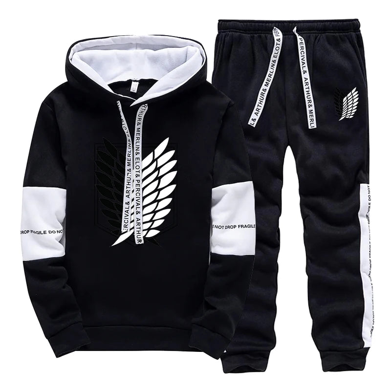 Men's Printed Hoodie & Jogger Tracksuit