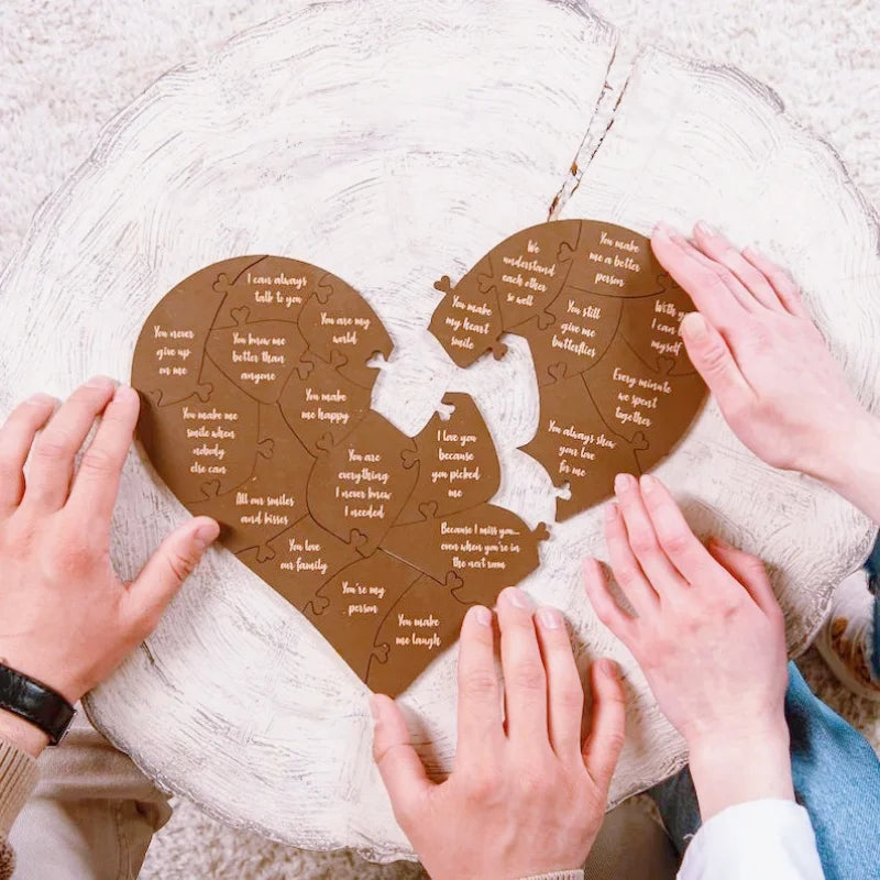 "20 Reasons Why I Love You" Engraved Puzzle Gift