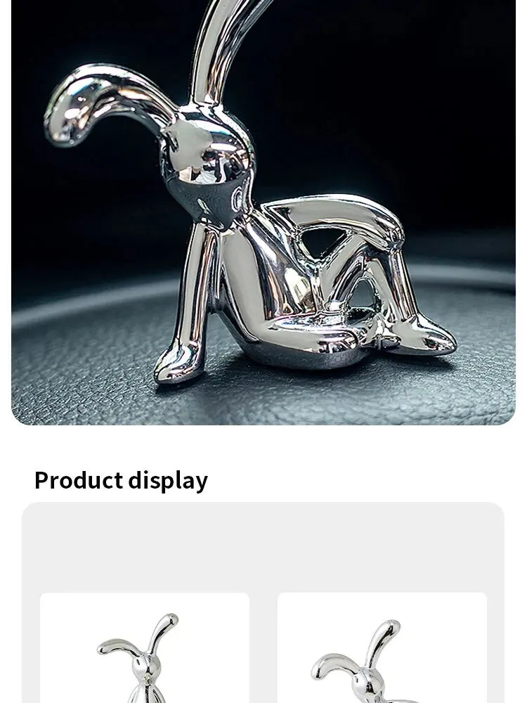 Long-Eared Rabbit Figurines (2 Pcs)