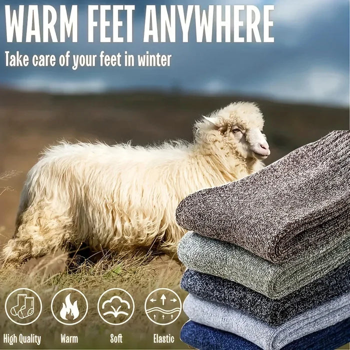 Men's Thick Warm Mid-Calf Socks (3/5 Pairs)