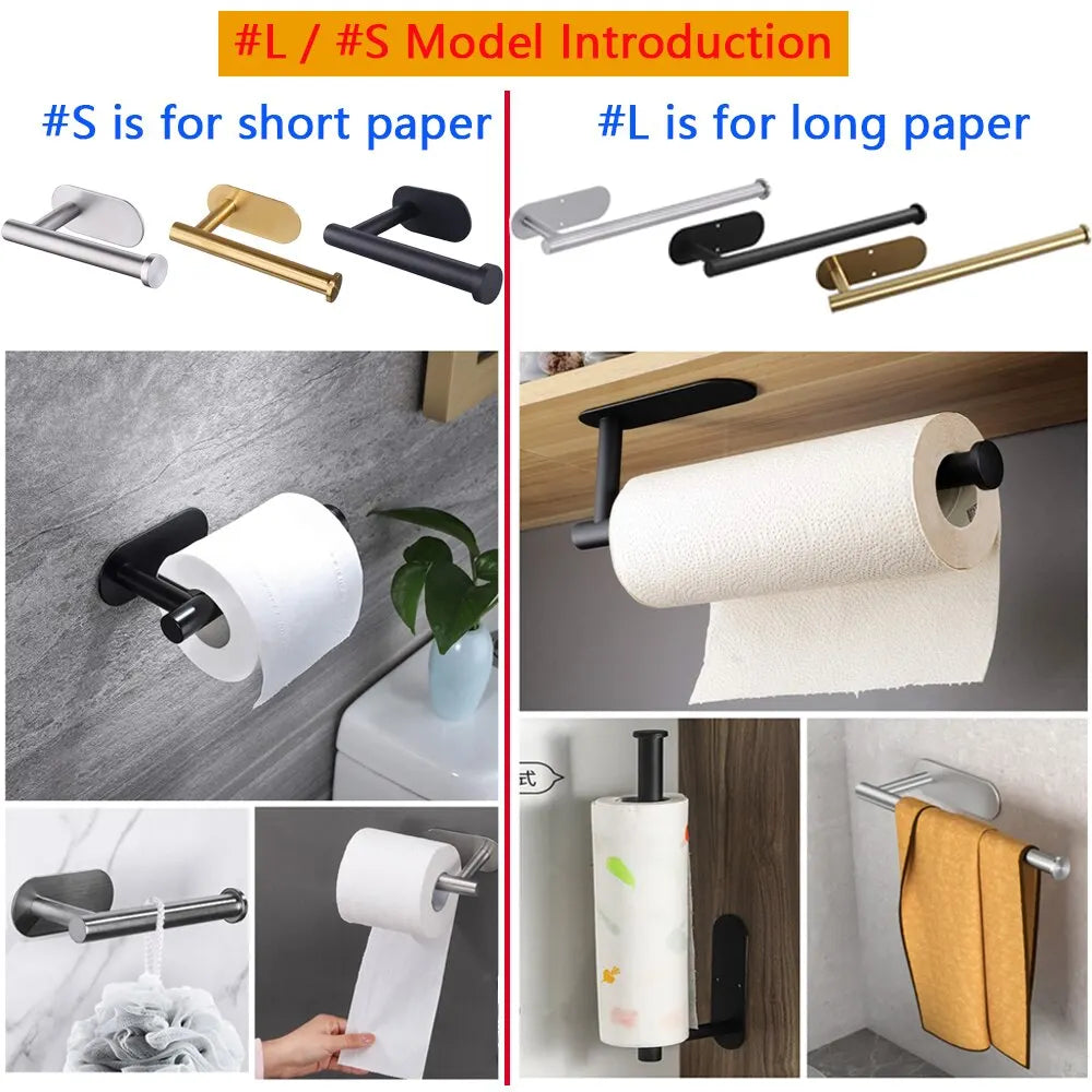 Adhesive Paper Towel & Toilet Roll Holder