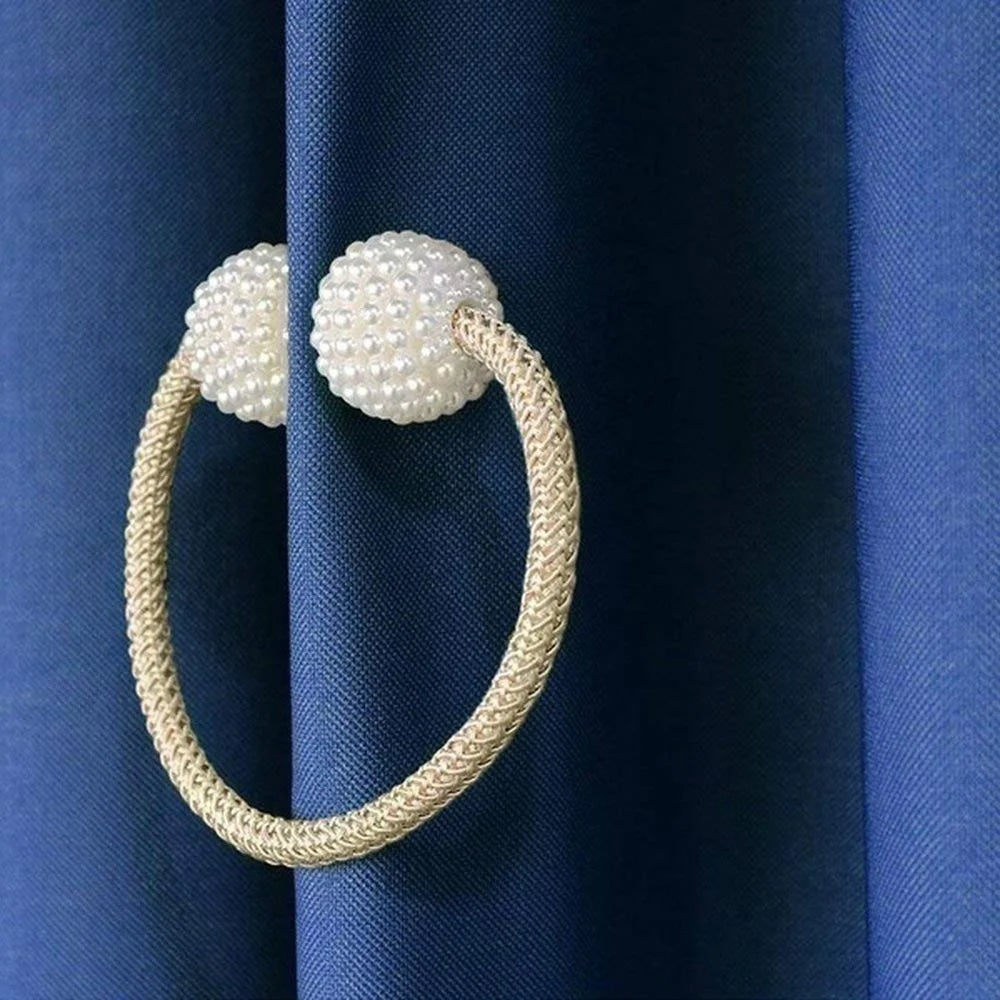 Magnetic Pearl Curtain Tieback Clips
