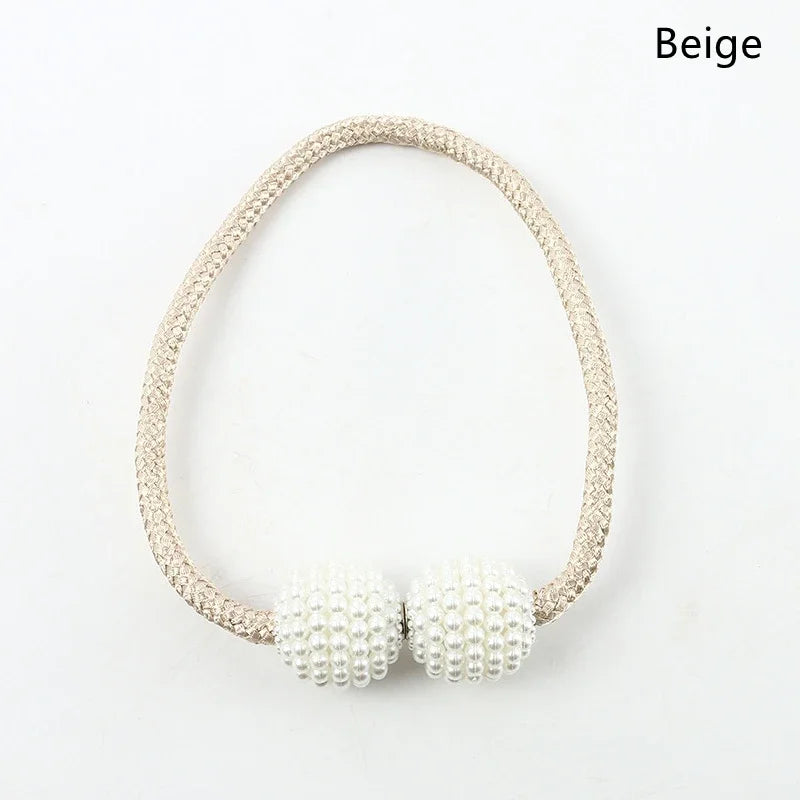 Magnetic Pearl Curtain Tieback Clips