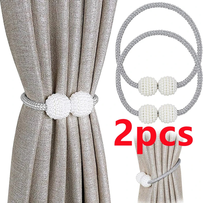Magnetic Pearl Curtain Tieback Clips