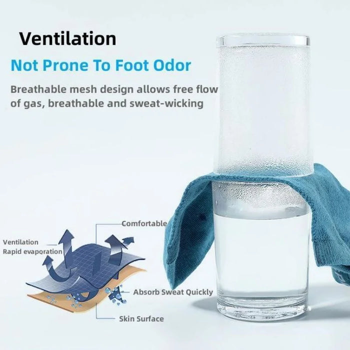 Men's Breathable Cotton Ankle Socks (5 Pairs)