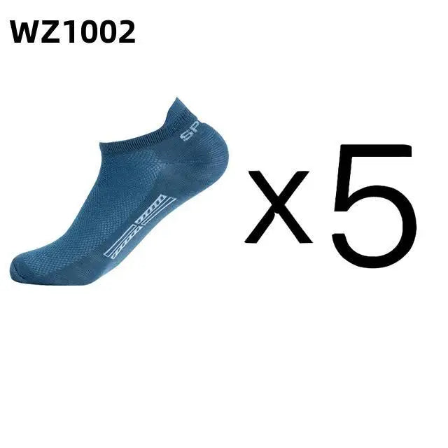 Men's Breathable Cotton Ankle Socks (5 Pairs)