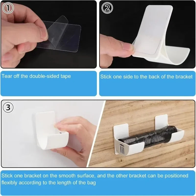 Wall-Mounted Trash Bag Holder & Dispenser