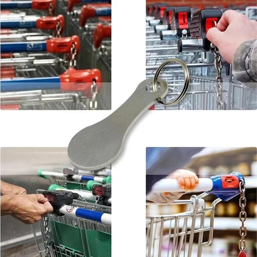 Stainless Steel Shopping Cart Token Keychain