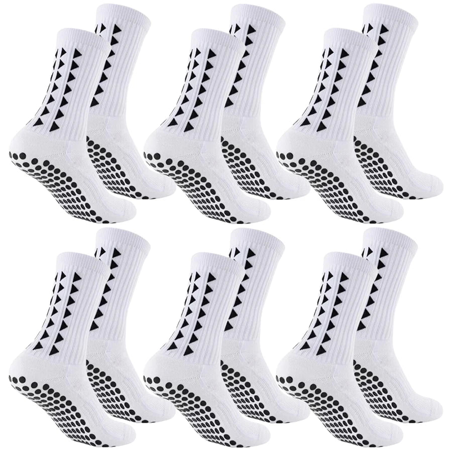 Unisex Grip Socks for Football & Running (6 Pairs)