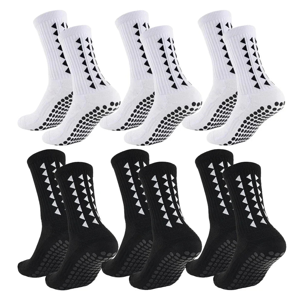 Unisex Grip Socks for Football & Running (6 Pairs)