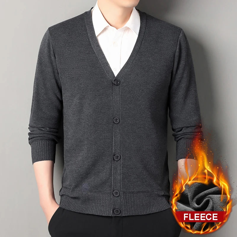 Men's Fleece Knit Cardigan Jacket