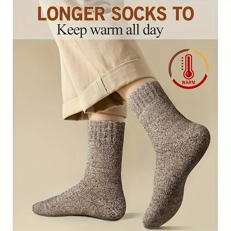 Men's Thick Warm Mid-Calf Socks (3/5 Pairs)