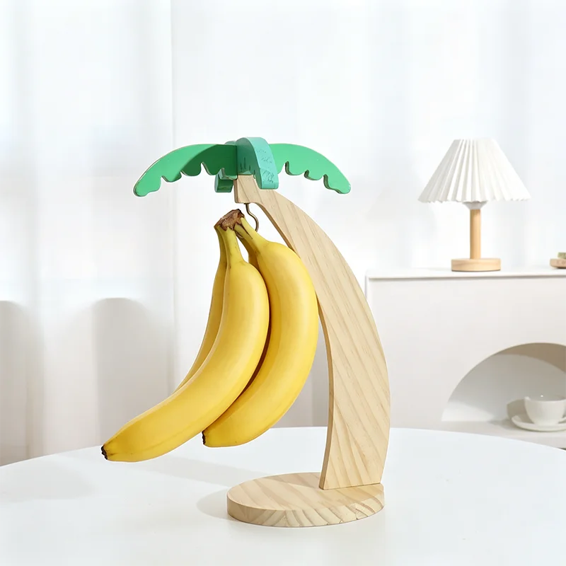 Wooden Leaf Banana Hanger Fruit Rack