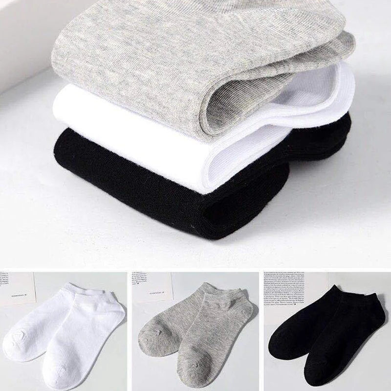 Men's Breathable Cotton Ankle Socks (5 Pairs)