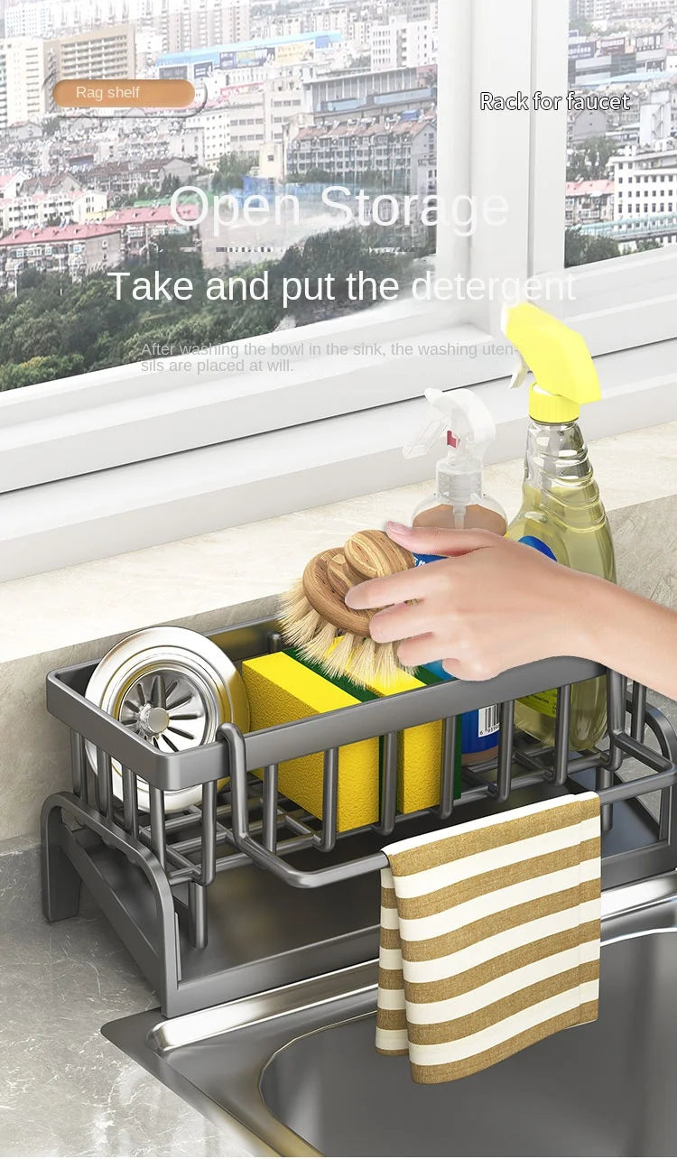 Sink Sponge & Dish Cloth Draining Rack