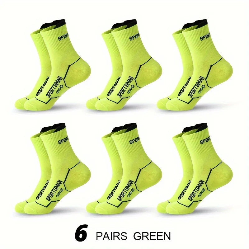 Men's Breathable Mesh Sports Socks (6 Pairs)