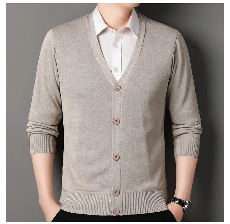 Men's Fleece Knit Cardigan Jacket