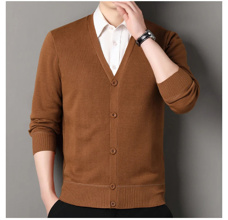 Men's Fleece Knit Cardigan Jacket