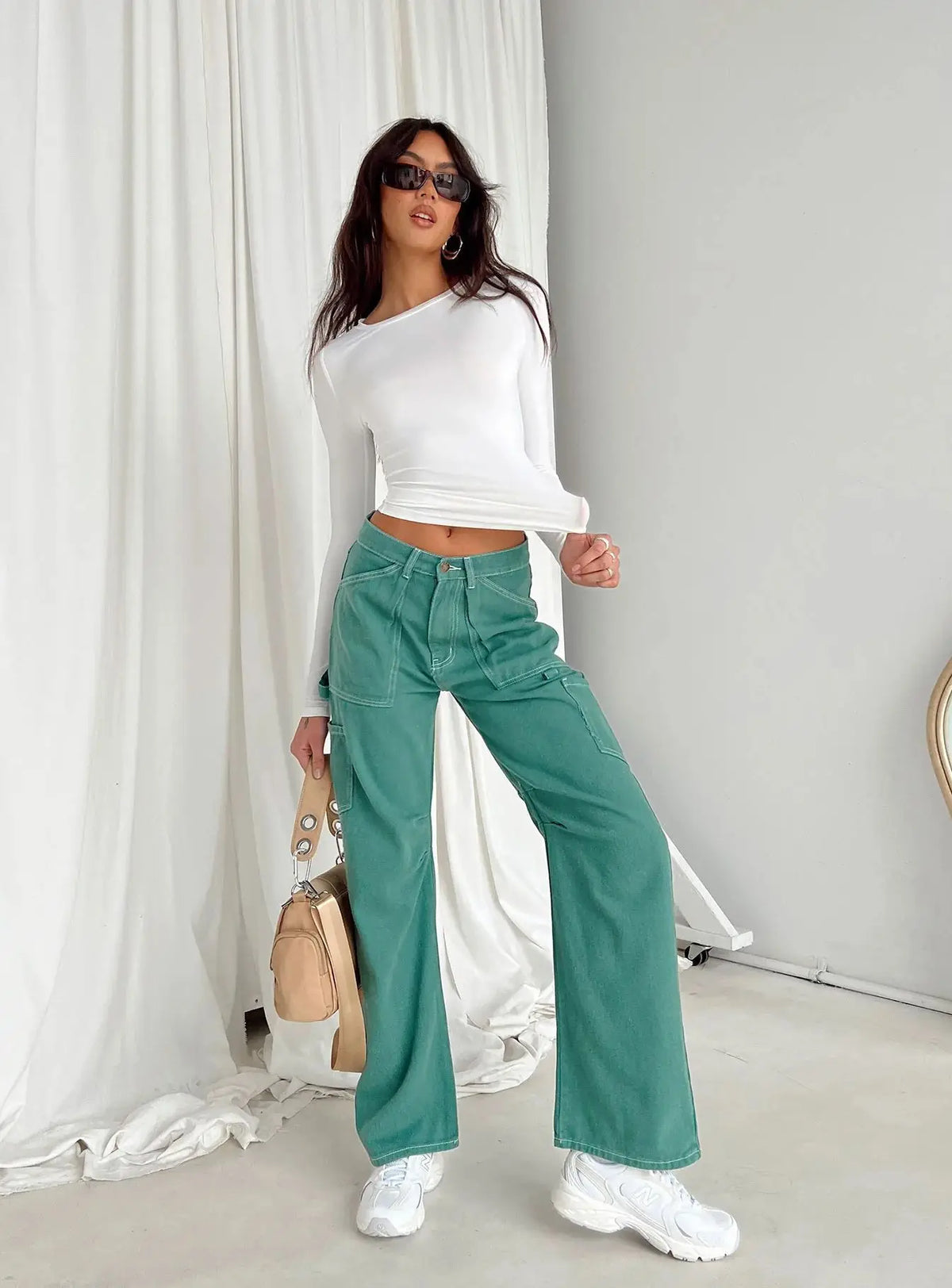Women's Slim Fit Long Sleeve Crop Tee