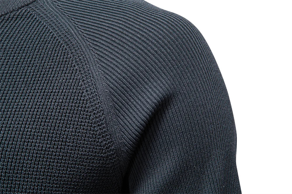 Men's Long Sleeve Henley Polo Shirt