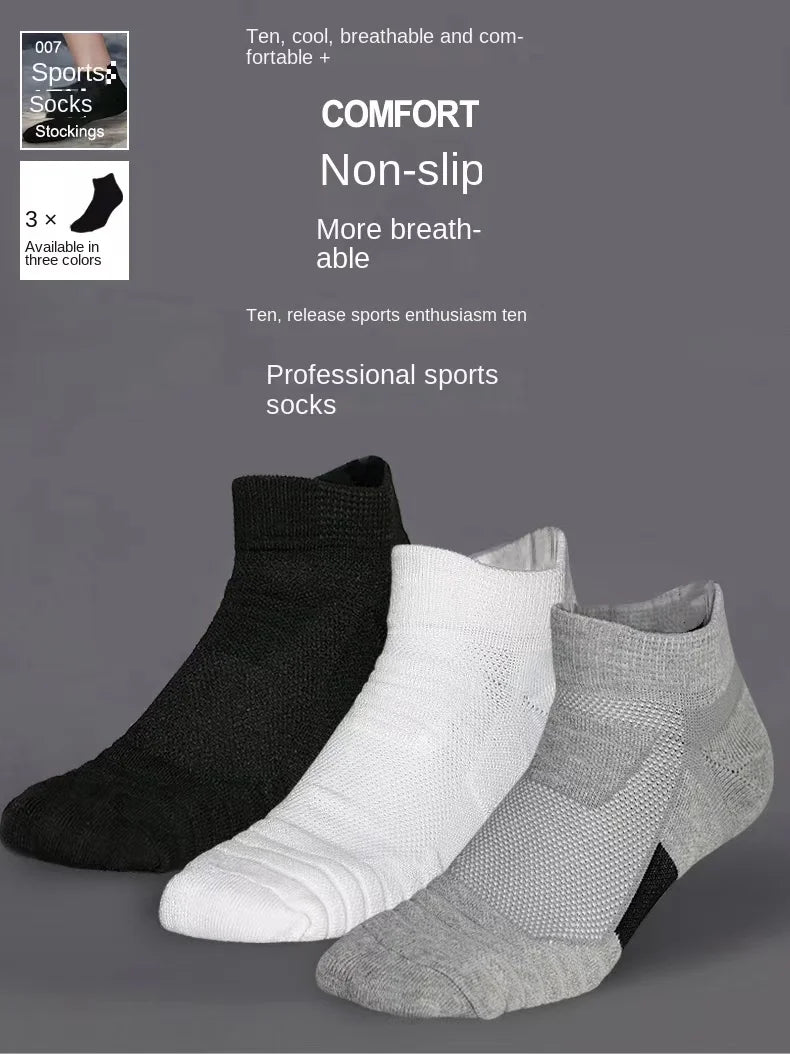 Cushioned Mesh Athletic Socks (3 Pairs)