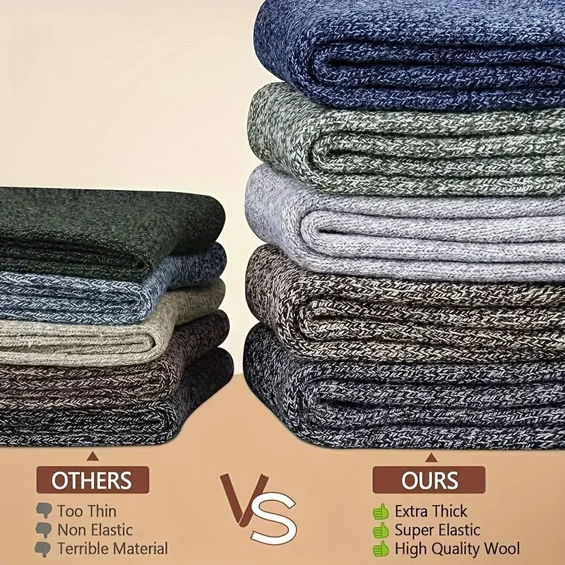 Men's Thick Warm Mid-Calf Socks (3/5 Pairs)