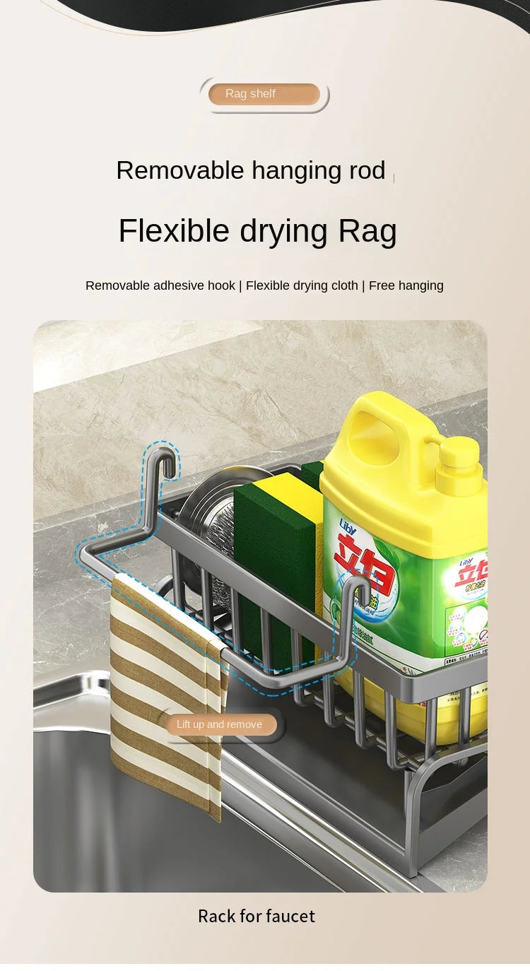 Sink Sponge & Dish Cloth Draining Rack