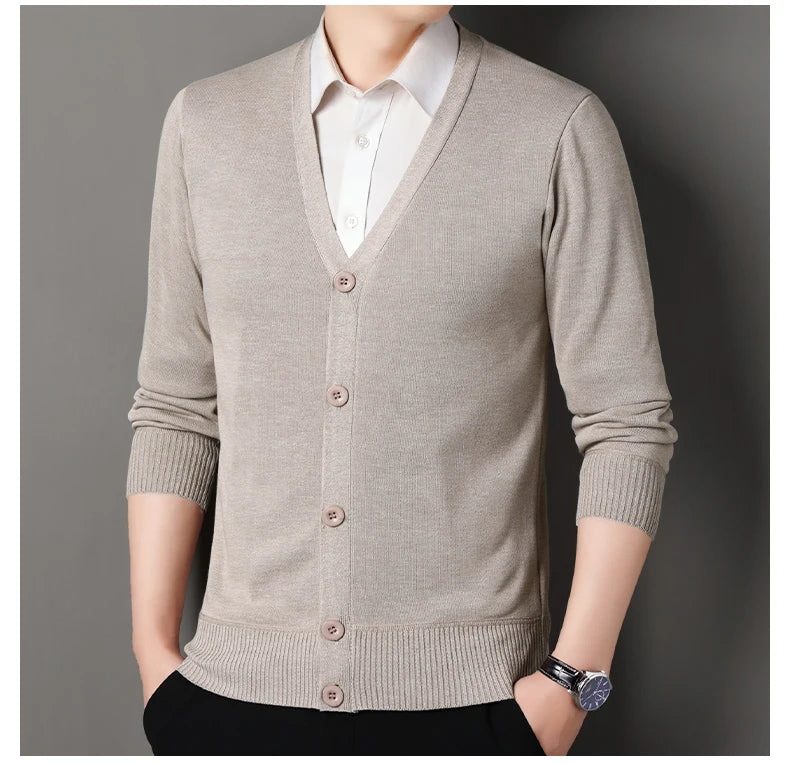 Men's Fleece Knit Cardigan Jacket
