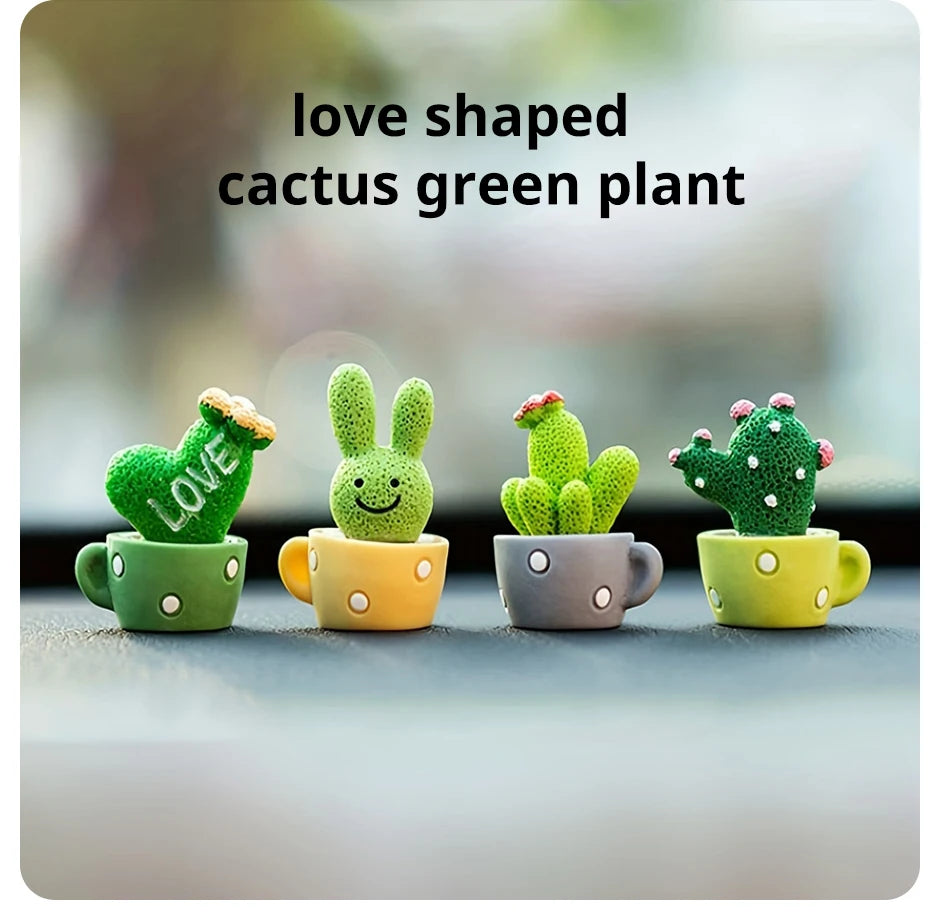 Mini Resin Succulent Plant Set (4 Pcs)