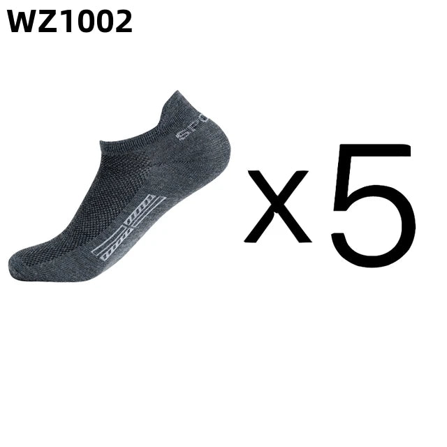 Men's Breathable Cotton Ankle Socks (5 Pairs)