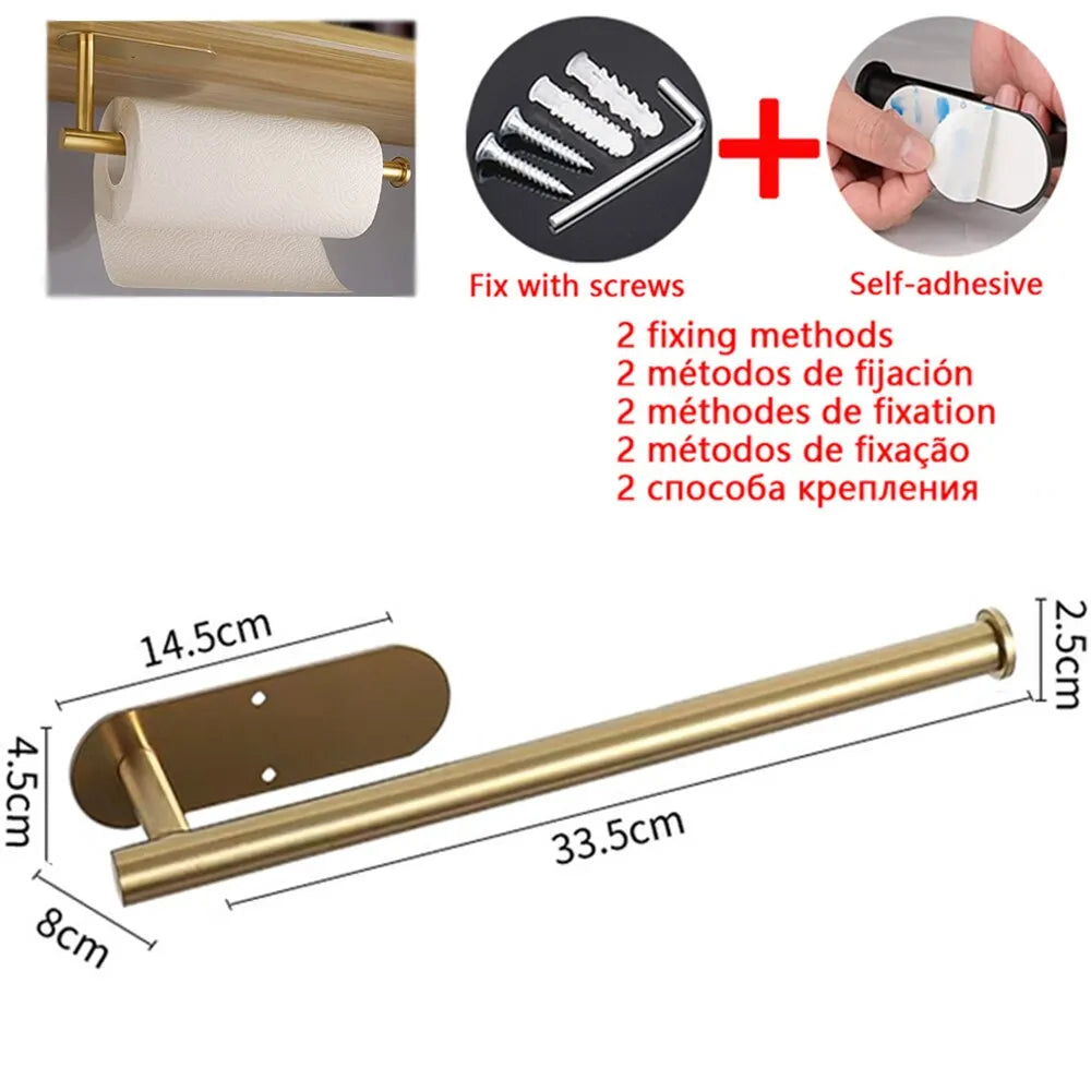 Adhesive Paper Towel & Toilet Roll Holder