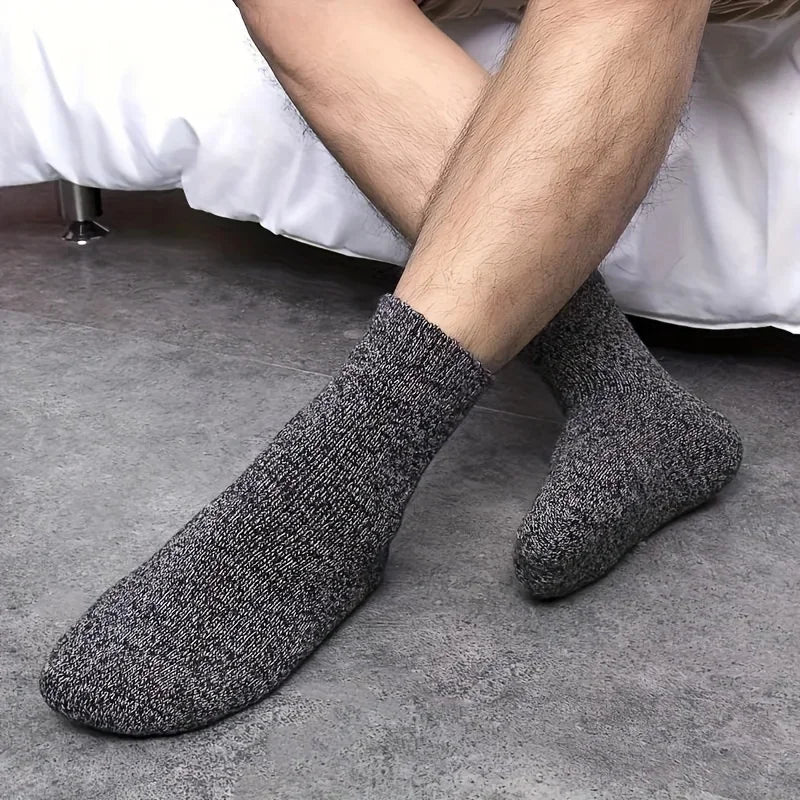 Men's Thick Warm Mid-Calf Socks (3/5 Pairs)