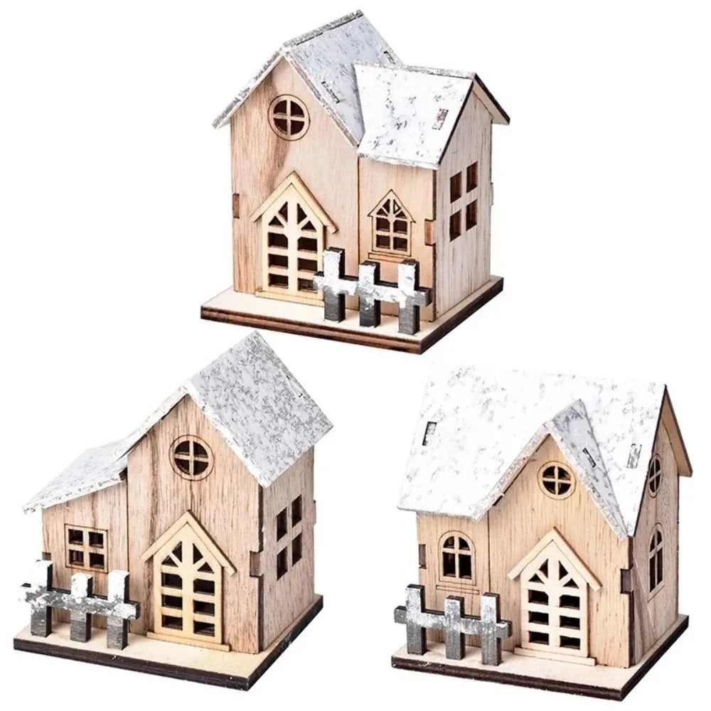 Christmas LED Wooden House Ornament
