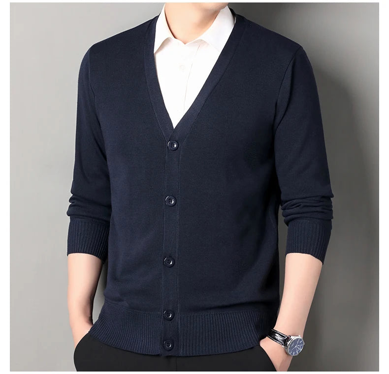 Men's Fleece Knit Cardigan Jacket