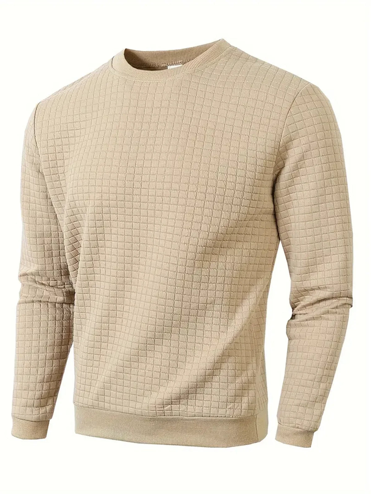 Men's Jacquard Crew Neck Sweater